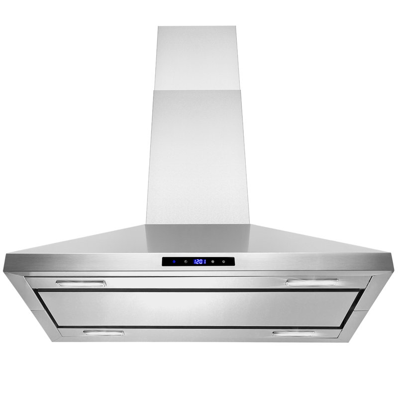 AKDY Hotte pour îlot de cuisine convertible 30 pouces 343 CFM en acier inoxydable brossé et AKDY Hotte pour îlot de cuisine convertible 30 pouces 343 CFM en acier inoxydable brossé et